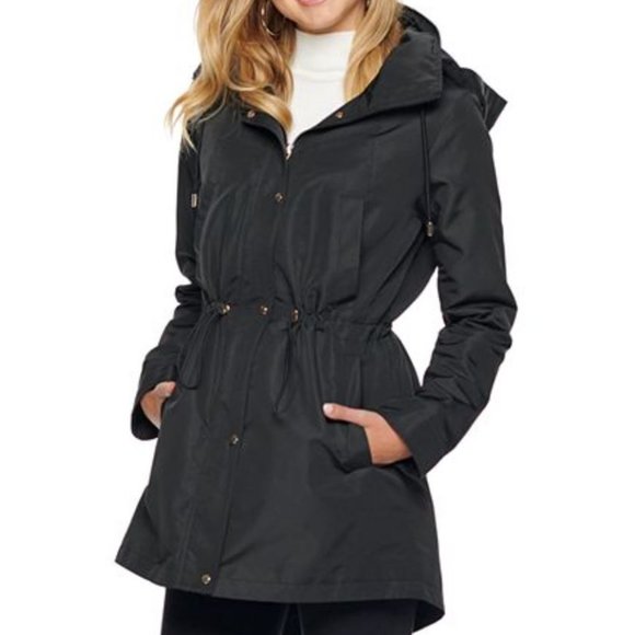 Nine West Jackets \u0026 Coats | Nine West Hooded Black Anorak Rain Parka Size S | Color: Black | Size: S | Sonyg74's Closet